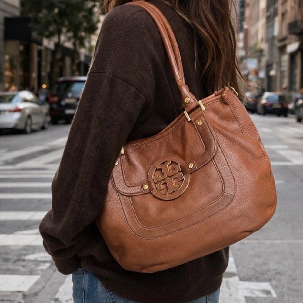 Tory Burch Brown Leather Shoulder Bag